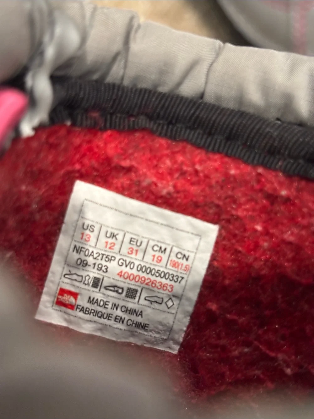 The North Face Kids Gray and Pink Winter Snow Boots